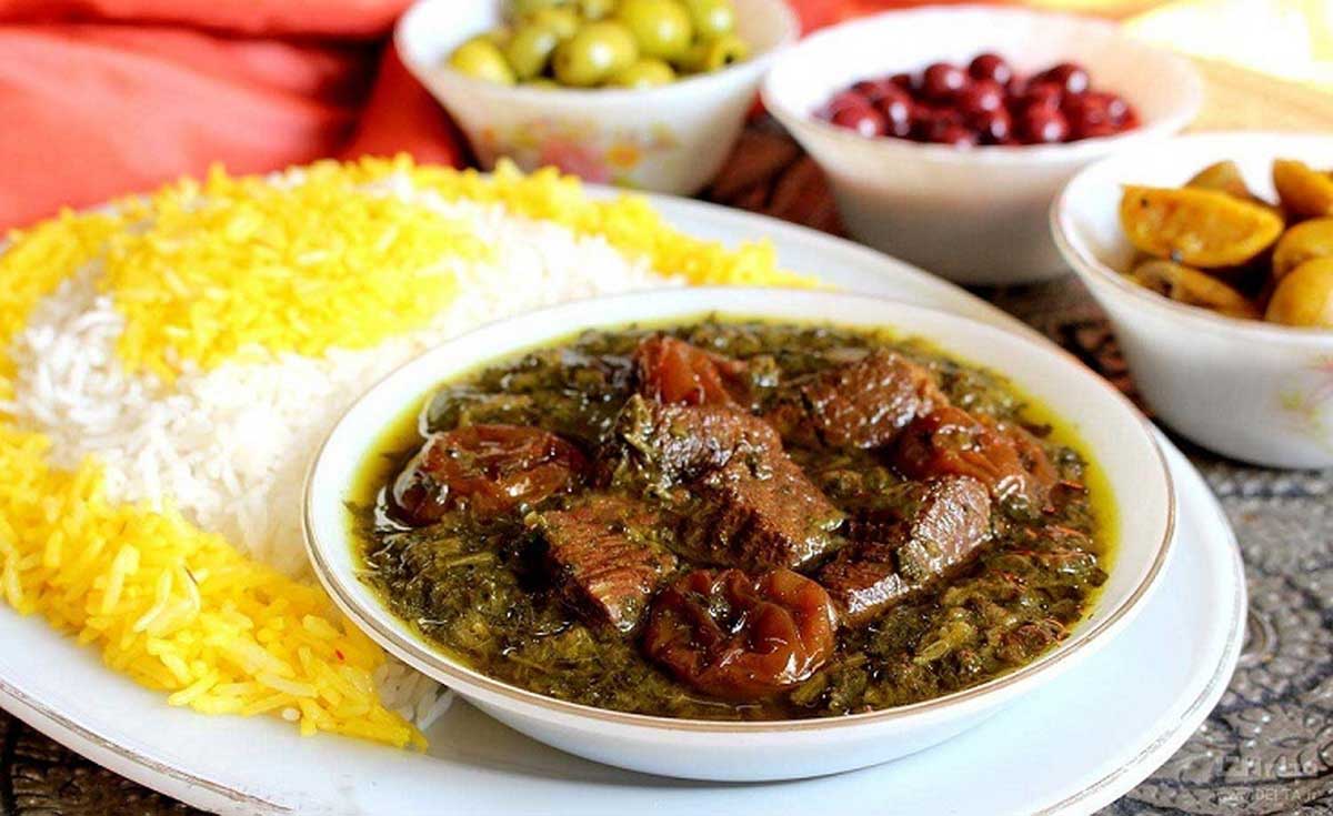 تصویر از خورشت آلو اسفناج