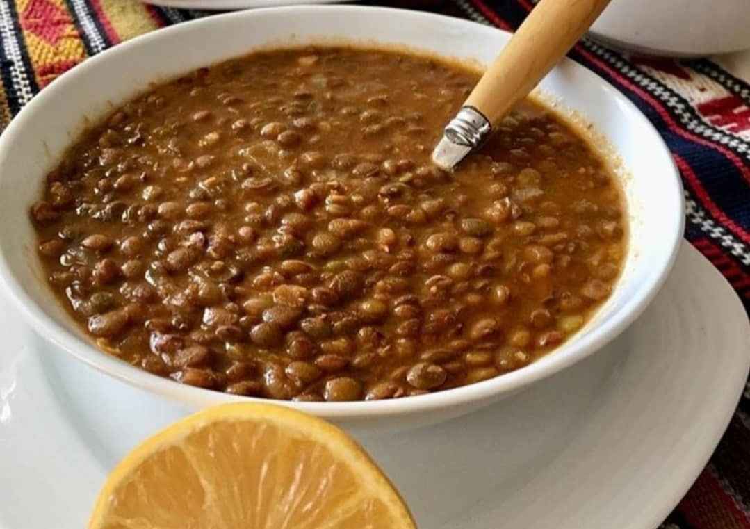 خوراک عدسی غذای آبکی خوشمزه