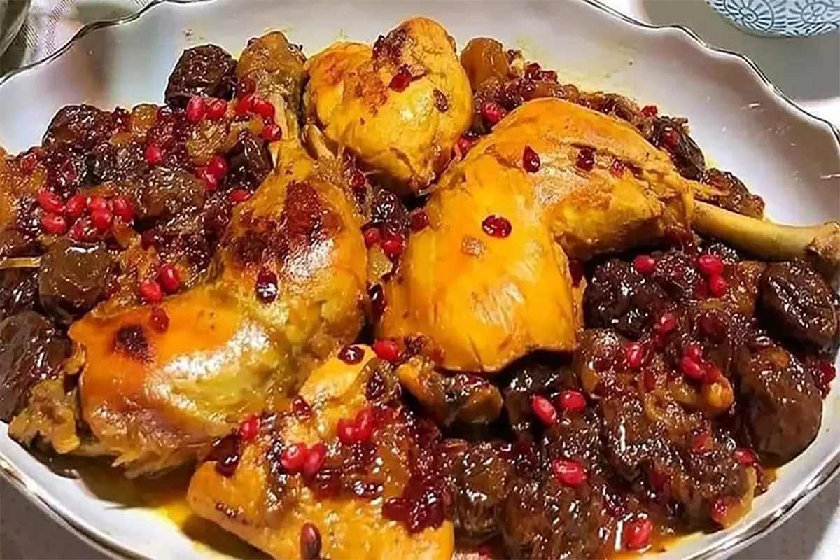 خورش مرغ ترش گیلانی