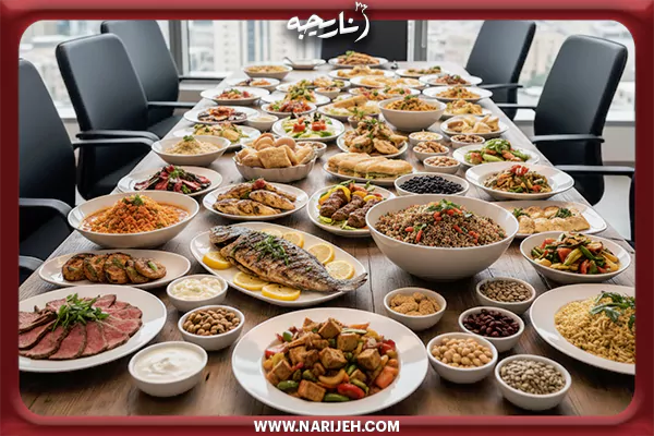 دسته‌ بندی تخصصی پروتئین‌های حیوانی در منوی کترینگ شرکتی