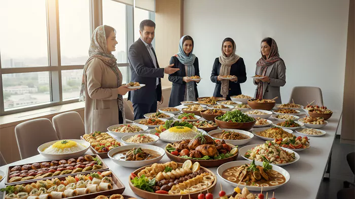 راهنمای جامع سفارش غذا برای مراسم سازمانی و اداری