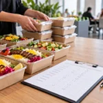 محاسبه تعداد پرس غذای شرکتی بر اساس حضور کارکنان